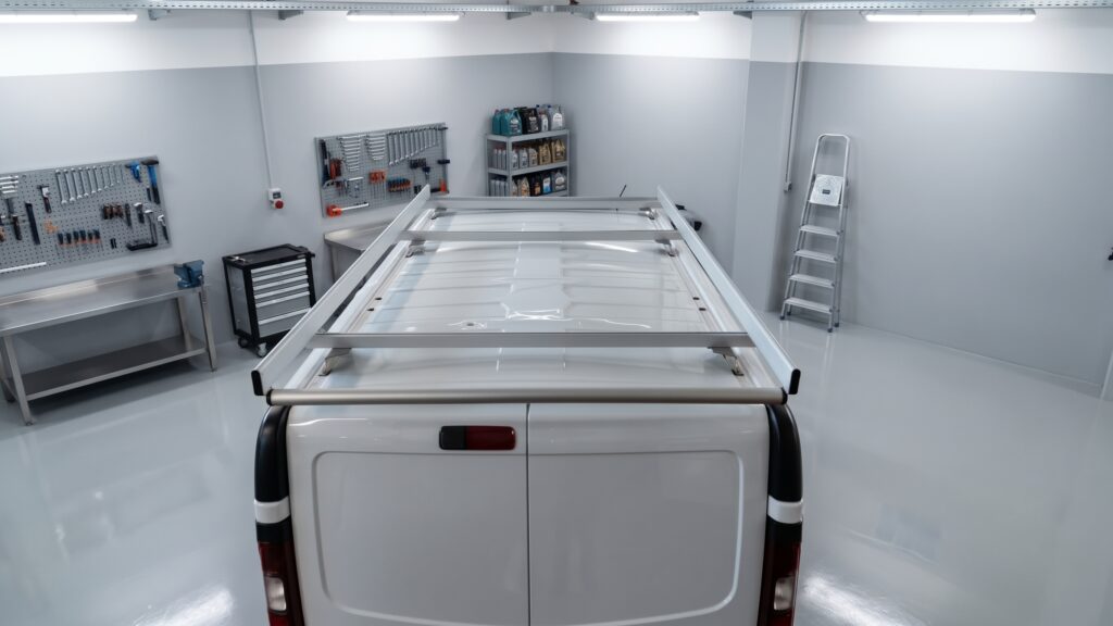 Plancher, Étagères et Galeries de toit pour Renault Trafic 2014 L1H1 de G.R.M. Sas