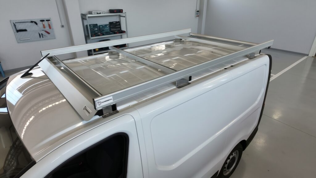 Plancher, Étagères et Galeries de toit pour Renault Trafic 2014 L1H1 de G.R.M. Sas